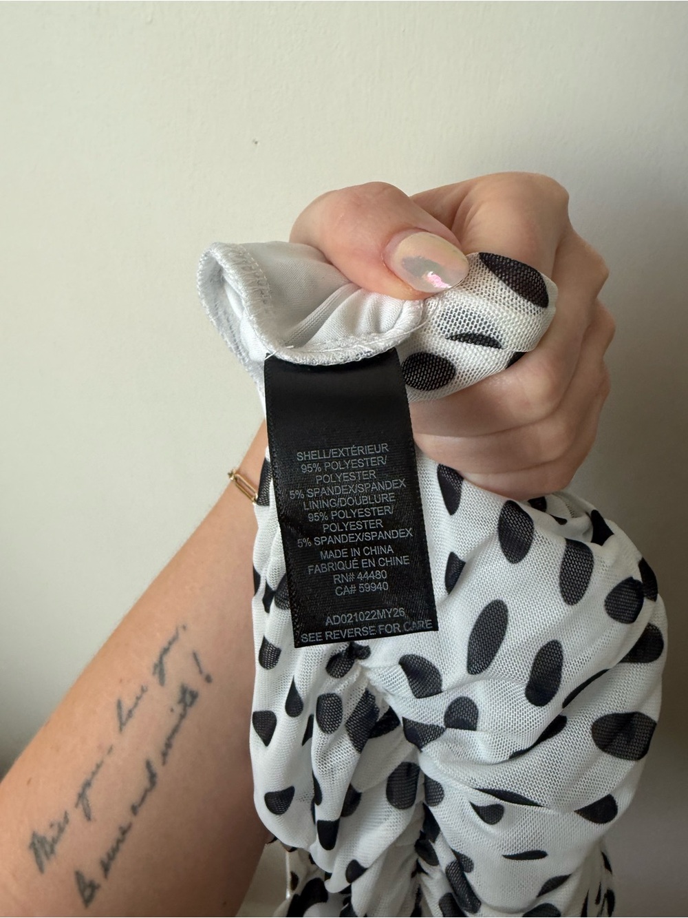 Anrthropologie AFRM Marlo White Black Polka Dot Strapless Mesh Maxii Dress S NWT - Picture 13 of 13